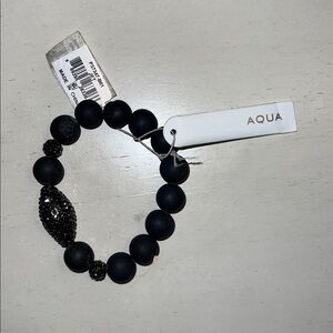 Aqua Midnight Black Beaded Bracelet